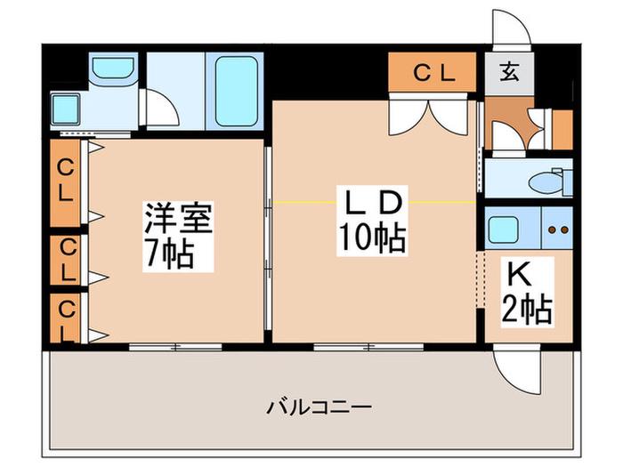 グリーンフィールド小竹向原(1LDK/5階)の間取り写真