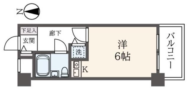 ライオンズマンション桜ヶ丘駅前(ワンルーム/5階)の間取り写真