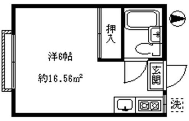 アーバンエミ(ワンルーム/1階)の間取り写真