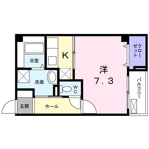 レオーネ(1K/3階)の間取り写真