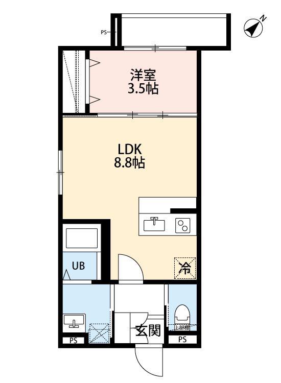 ROBOTHOME上溝2(1LDK/1階)の間取り写真