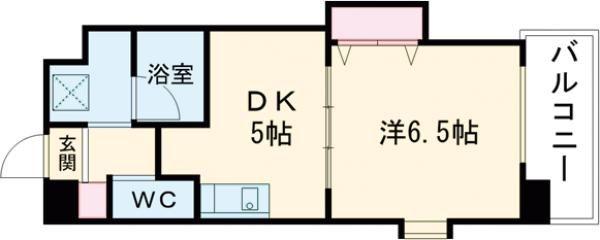 W.O.B.SAKAI(1DK/4階)の間取り写真
