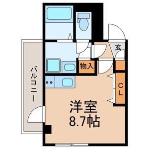 ルミエールビル(ワンルーム/4階)の間取り写真