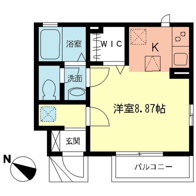チェリーロード3(ワンルーム/1階)の間取り写真