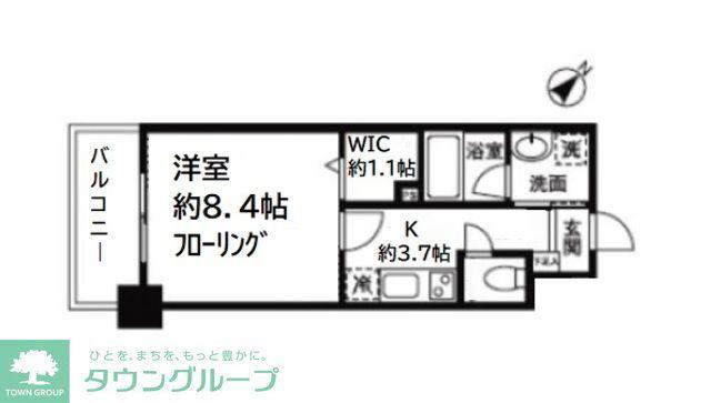 レオ参拾八番館(1K/4階)の間取り写真