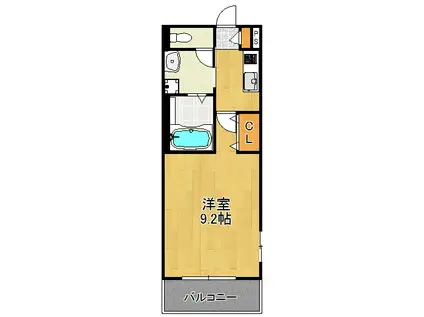 メゾン・マグノリア(1K/1階)の間取り写真