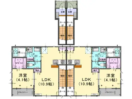 グランツリー(1LDK/2階)の間取り写真