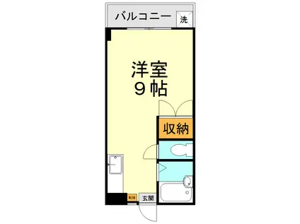 フレンドハイツ(ワンルーム/1階)の間取り写真