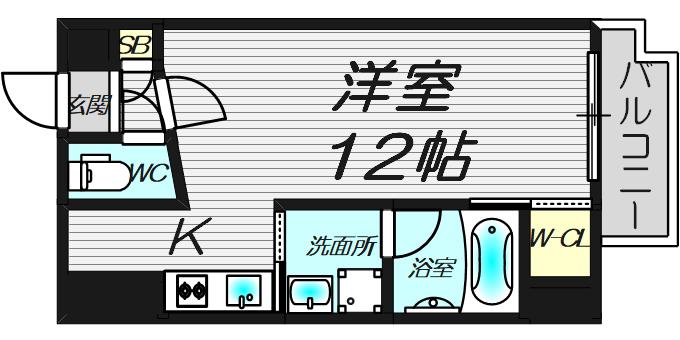 RICHIE NAGAMOTO(ワンルーム/3階)の間取り写真
