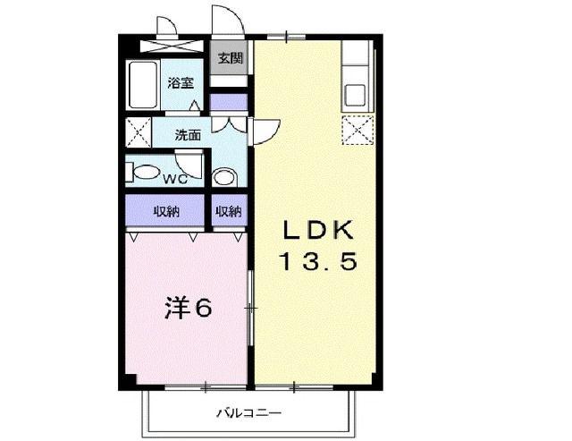カーサプロント(1LDK/2階)の間取り写真
