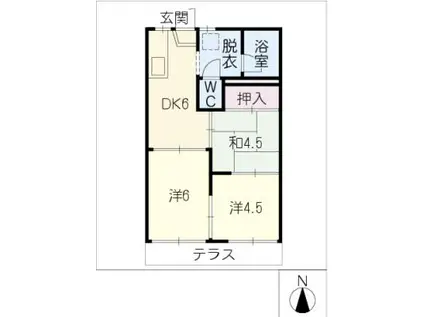 ハイツ伊藤II(3DK/1階)の間取り写真