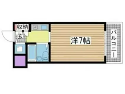 ジョイフル長田(1K/3階)の間取り写真