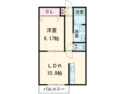 KARIN8(1LDK/1階)の間取り写真