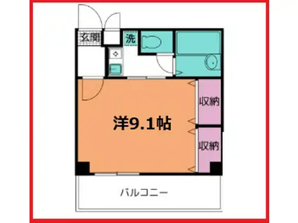 ピュアメゾン(1K/3階)の間取り写真