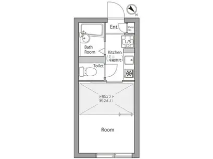 FORTISSIMO ART西六郷(1K/3階)の間取り写真