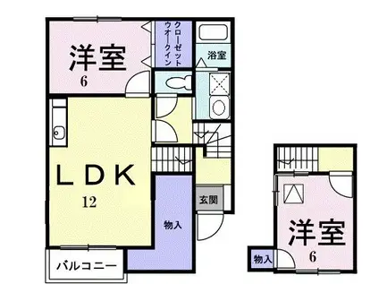 エスペランサ A(2LDK/2階)の間取り写真