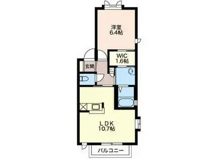 タウンコート静南(1LDK/2階)の間取り写真