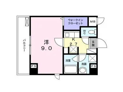 NAKAMURA BLD(1K/2階)の間取り写真