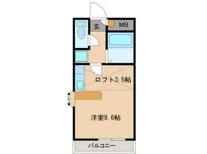 VILLA141(ワンルーム/2階)の間取り写真