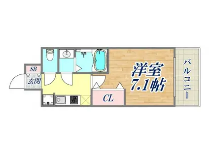 フレシール昭和通(1K/8階)の間取り写真