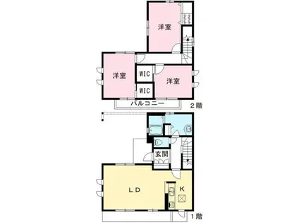 DAIKENN浜寺元町I(3LDK/1階)の間取り写真