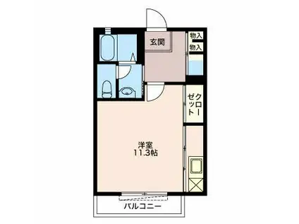 カーサピーノ(1K/1階)の間取り写真