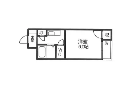 センチュリーアート21(1K/1階)の間取り写真