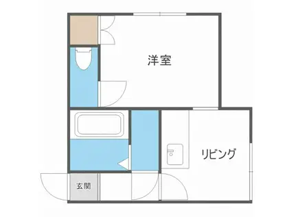 メゾン・ルピナス(1DK/2階)の間取り写真