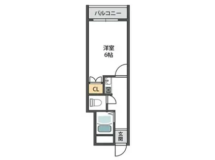 VIVANT青木(1K/3階)の間取り写真