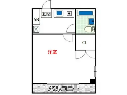 イーグル蒲田(1K/1階)の間取り写真