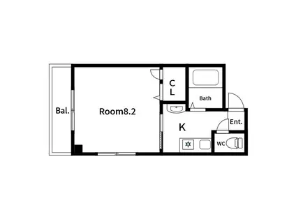 DANハイツIII(1K/1階)の間取り写真