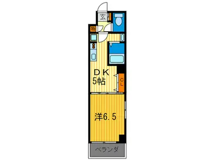 グランドパルティールIII(1DK/2階)の間取り写真