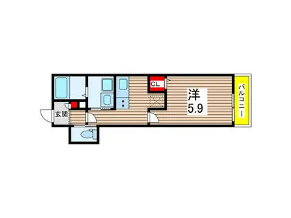 赤大路町アパート(1K/1階)の間取り写真