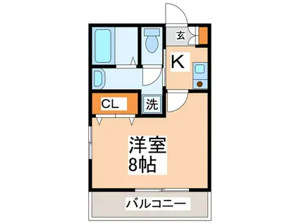 KOHEN NO.1ビル(1K/4階)の間取り写真