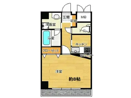 コンフォート・トーユー(1K/4階)の間取り写真