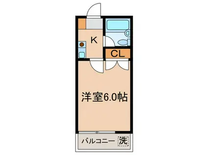 サンパール大泉(1K/2階)の間取り写真