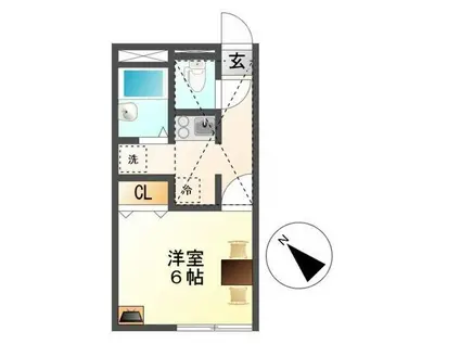 レオパレスM&S(1K/2階)の間取り写真