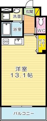 エトワール・ド・ヒサノ(ワンルーム/2階)の間取り写真