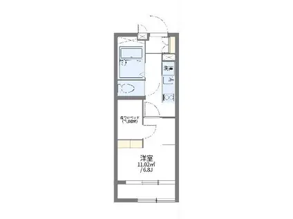 レオパレスルミエール西台(1K/1階)の間取り写真
