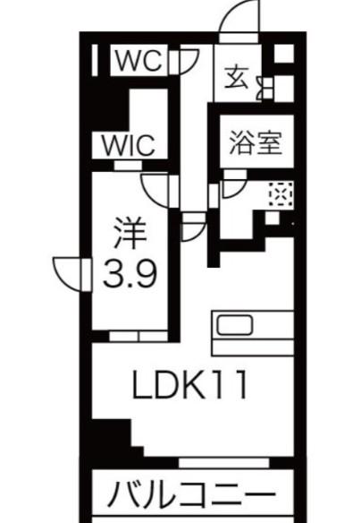 ルネサンスコート築地(1LDK/6階)の間取り写真