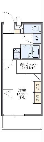 レオパレスアベニュー新涯(1K/3階)の間取り写真