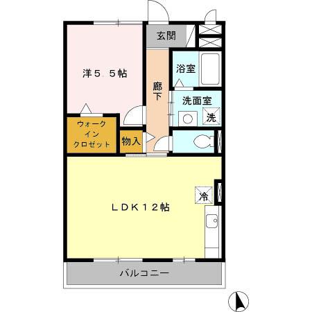 サクセスII(1LDK/3階)の間取り写真