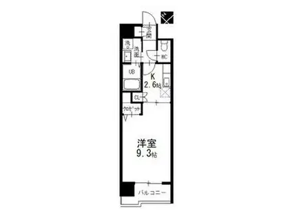 パンシオン千種(1K/3階)の間取り写真