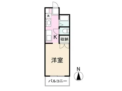 サンセール161(1K/1階)の間取り写真