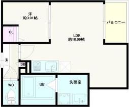 JACK SHUKUCHIII(1LDK/1階)の間取り写真