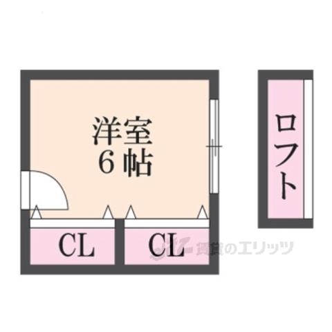 二条シェアハウス(ワンルーム/3階)の間取り写真
