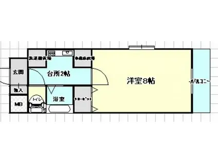 第11田中興産ビル(1K/5階)の間取り写真