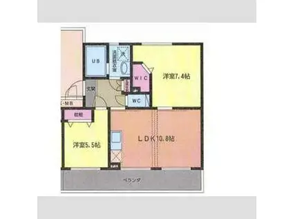 KS宮千代I(2LDK/4階)の間取り写真