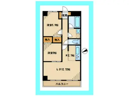 リアコンフォート(2LDK/2階)の間取り写真