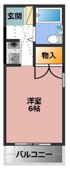 ベルトピア沼津第4(ワンルーム/5階)の間取り写真